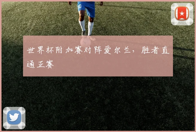 世界杯附加赛对阵爱尔兰，胜者直通正赛